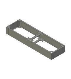 ZX sokkel B.1600mm D.500mm H.200mm AISI304L (MX serie)