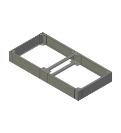 ZX sokkel B.1600mm D.800mm H.200mm AISI304L (MX serie)