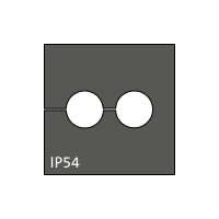 KT 2/ø6 kabel tule, klein, 2x6mm, zwart