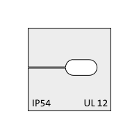 KT oval kabel tule, klein, approx. 8x4mm, grijs
