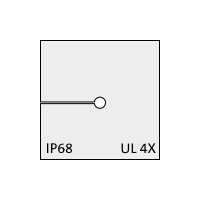 KT 2 kabel tule, klein, 2-3mm, grijs