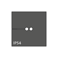 KT 2/ø2 kabel tule, klein, 2x2mm, zwart