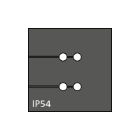 KT 4/ø2 kabel tule, klein, 4x2mm, zwart