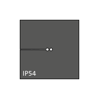 KT 2/ø1 kabel tule, klein, 2x1mm, zwart