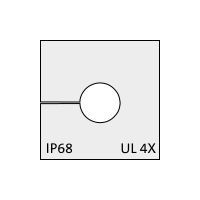 KT 7 kabel tule, klein, 7-8mm, grijs