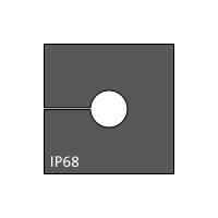 KT 6 kabel tule, klein, 6-7mm, zwart