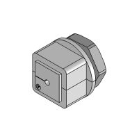 KVT 25 wartel 2 delen M25, met moer, grijs