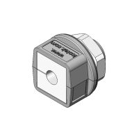 QVT 16 grijs QUICK wartel, 2 delen, met moer, M16