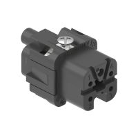 Binnenwerk Schroef 4P+A, 10A, 250V, 21.21, Female, zwart