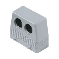 Stekkerhuis frontaal hoog C-Type, 4 nokken, 2xM25, 104.27