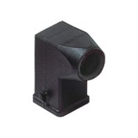 Stekkerhuis haaks CK-Type, 2 nokken, rubber, M20, 21.21, zw