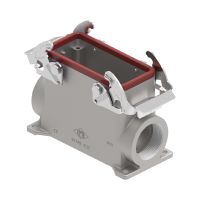 Opbouwhuis hoog V-Type 180°C, 2 beugels RVS, M32, 77.27