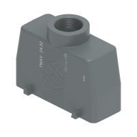 Stekkerhuis recht T-Type, 4 nokken, M40, 104.27