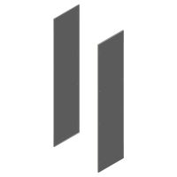 MX set (2st) zijpanelen D.518mm H.2027mm AISI304L