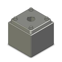 Drukknopkast 90mm 90mm D.85mm 1 gat M22