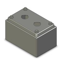 Drukknopkast 90mm 140mm D.85mm 2 gaten M22