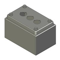 Drukknopkast 90mm 140mm D.85mm 3 gaten M22