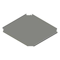 Bodemplaat voor sokkel B.400 mm D.400mmAISI304L