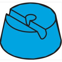 Mounting hygienic Polypropylene, blue