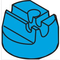 Bevestiging hygiënisch mini Polypropyleen, blauw