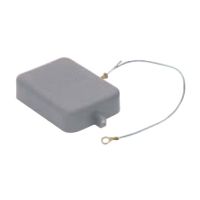 Deksel T-Type, 2 nokken, 44.27 RVS koord & M5-ring