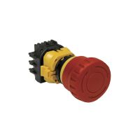 XW1E noodstop 22mm gemonitord 3NC rood