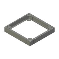 ZX sokkel B.600mm D.600mm H.100mm AISI304L (MX serie)